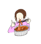 韓国の女の子 大きい文字.ver（個別スタンプ：4）
