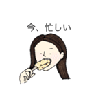 韓国の女の子 大きい文字.ver（個別スタンプ：7）