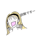 韓国の女の子 大きい文字.ver（個別スタンプ：12）