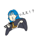 韓国の女の子 大きい文字.ver（個別スタンプ：15）