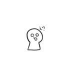 しろくんのシンプルスタンプ（個別スタンプ：5）