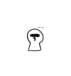 しろくんのシンプルスタンプ（個別スタンプ：7）