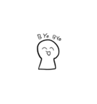 しろくんのシンプルスタンプ（個別スタンプ：23）