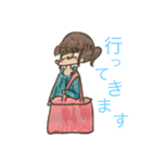 水色パーカーポニーテールちゃん（個別スタンプ：5）