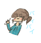 水色パーカーポニーテールちゃん（個別スタンプ：6）