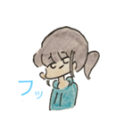 水色パーカーポニーテールちゃん（個別スタンプ：26）