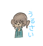 水色パーカーポニーテールちゃん（個別スタンプ：30）