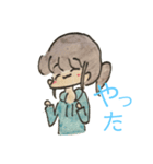 水色パーカーポニーテールちゃん（個別スタンプ：31）