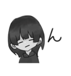 モノクロちゃん(   ◜ω◝ )（個別スタンプ：19）