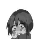モノクロちゃん(   ◜ω◝ )（個別スタンプ：37）