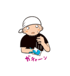 おもしろいガテン系職人のおやじ タオル巻（個別スタンプ：4）