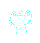 ゆるかわにゃんこ（水色ねこ）（個別スタンプ：8）