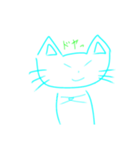 ゆるかわにゃんこ（水色ねこ）（個別スタンプ：11）