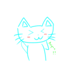 ゆるかわにゃんこ（水色ねこ）（個別スタンプ：12）