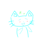 ゆるかわにゃんこ（水色ねこ）（個別スタンプ：13）