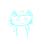 ゆるかわにゃんこ（水色ねこ）（個別スタンプ：16）