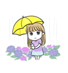 雨の日カタツムリと（個別スタンプ：21）