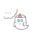 手描き感満載な見習い幽霊くん（個別スタンプ：4）
