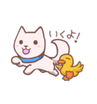 しろいーぬとおともだち（個別スタンプ：6）