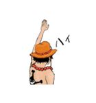 挙手するONE PIECE（個別スタンプ：13）