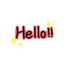 シンプル英語を楽しみましょう☆（個別スタンプ：5）