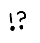まっくろ文字だけ！（個別スタンプ：15）