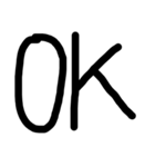 まっくろ文字だけ！（個別スタンプ：22）