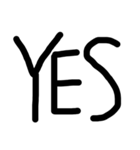 まっくろ文字だけ！（個別スタンプ：24）