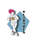 レッドヘア男子ハンドボール部③（個別スタンプ：5）
