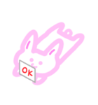 表情で察して欲しいゆるだらうさぎ。（個別スタンプ：21）