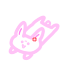 表情で察して欲しいゆるだらうさぎ。（個別スタンプ：24）