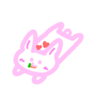 表情で察して欲しいゆるだらうさぎ。（個別スタンプ：32）