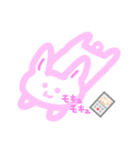 表情で察して欲しいゆるだらうさぎ。（個別スタンプ：34）
