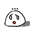 しらたま− 基本無表情。エサはお汁粉。（個別スタンプ：1）