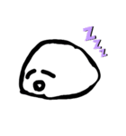 しらたま− 基本無表情。エサはお汁粉。（個別スタンプ：3）