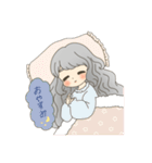 女の子と白わんこ（個別スタンプ：2）