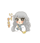 女の子と白わんこ（個別スタンプ：18）