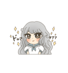 女の子と白わんこ（個別スタンプ：25）