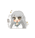 女の子と白わんこ（個別スタンプ：28）