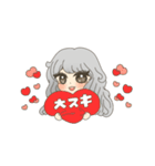 女の子と白わんこ（個別スタンプ：31）