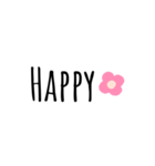 シンプルかわいいモノトーンスタンプ（個別スタンプ：1）