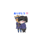 青色のあいさつ（個別スタンプ：7）