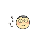 めがねさん。挨拶と表情、よく使う言葉（個別スタンプ：30）