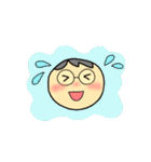 めがねさん。挨拶と表情、よく使う言葉（個別スタンプ：34）