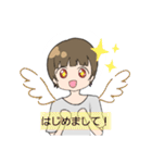 茶髪の自由な女の子（個別スタンプ：1）