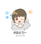 茶髪の自由な女の子（個別スタンプ：3）