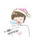 茶髪の自由な女の子（個別スタンプ：4）