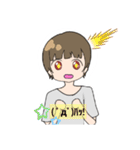 茶髪の自由な女の子（個別スタンプ：14）