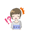 茶髪の自由な女の子（個別スタンプ：16）