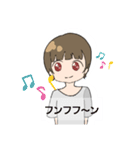茶髪の自由な女の子（個別スタンプ：21）